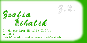 zsofia mihalik business card